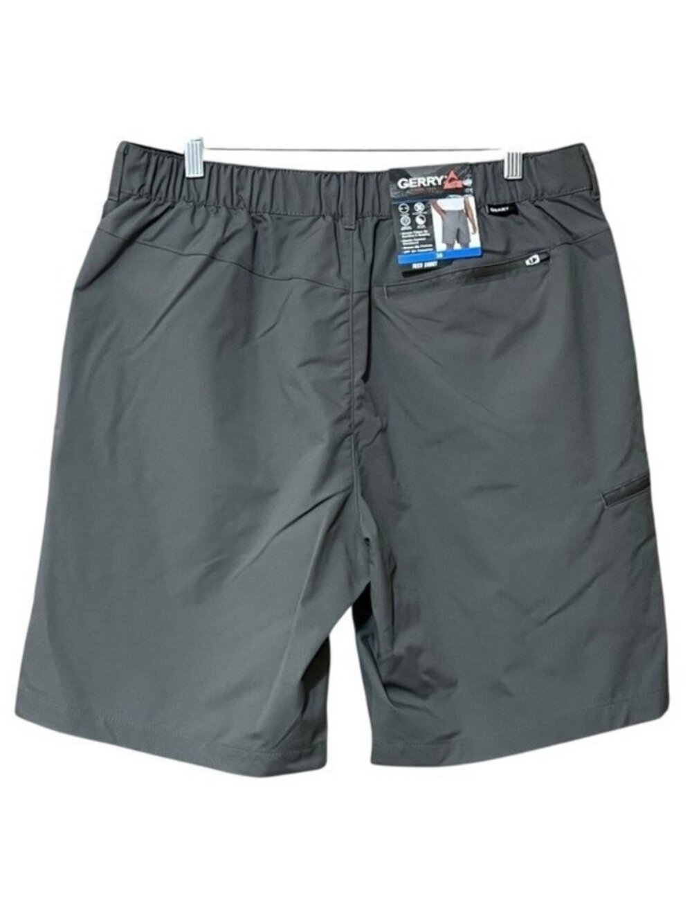 SOLD!!!!!! Gerry Men’s Tech Shorts Size 35 Gray UPF 30+ Stretch Zip NWT